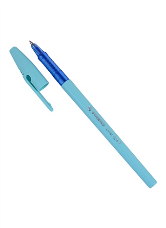 цена Ручка шариковая синяя Liner корпус бирюзовый, STABILO