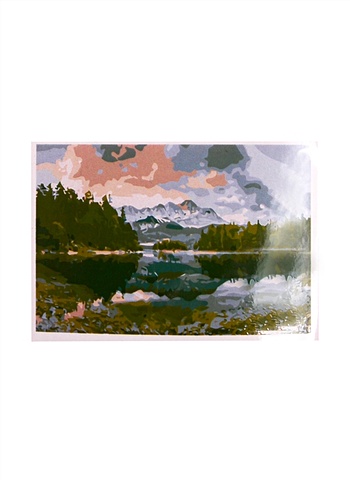 Раскраска по номерам на картоне Прекрасный пейзаж, 20х30 см цена и фото