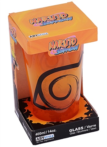 цена Бокал Аниме в подарочной упаковке Naruto Konoha & Seal (Наруто) (стекло) (400 мл)