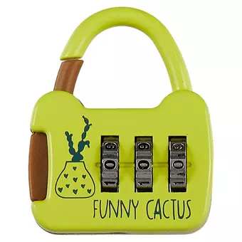 Замочек кодовый Funny cactus (металл) (блистер)