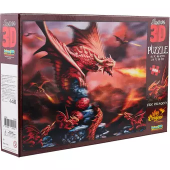 Пазл Super 3D, Огненный дракон (Fire Dragon ) 500 эл.,61*46см. 10090