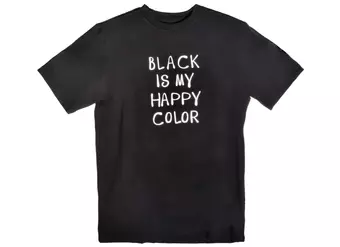 Футболка Black is my happy color (черная) (текстиль) (one size) (ФЧ2021-004)