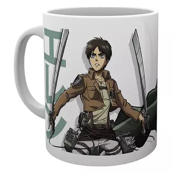 Кружка в подарочной упаковке Аниме Attack On Titan Eren Duo (керамика) (320 мл)