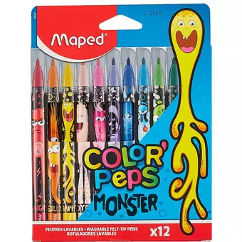 Фломастеры Maped, Color Peps Monster, 12 цветов