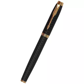 Ручка перьевая Parker, IM Premium Black/Gold GT, синяя