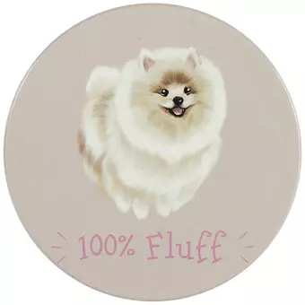 Подставка под кружку Шпиц 100% fluff (керамика) (11 см) (ПВХ бокс) (12-07671-N9)