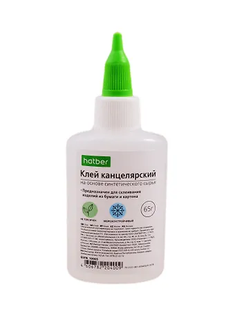 Клей канцелярский 65мл, Hatber