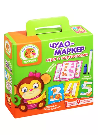 Игра, Vladi Toys Игра с карточками Чудо-маркер Зоопарк VT2100-11