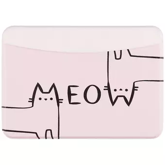 Чехол для карточек горизонтальный Meow (розовый) (ДКГ2019-39)