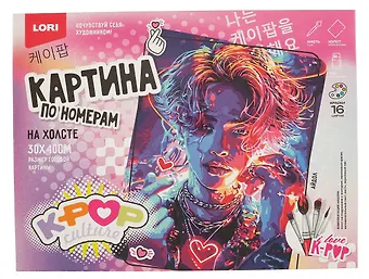 Картина по номерам холст на подрамнике 30*40 см K-POP Айдол
