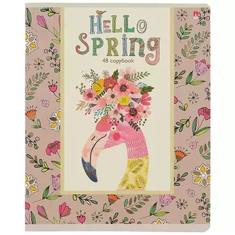 Тетрадь в клетку Альт, Hello spring, 48 листов, в ассортименте