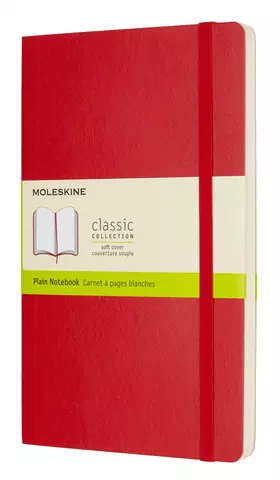 Блокнот, Moleskine, Молескин Classic Soft Large 130*210мм 192стр. нелинованный мягкая обложка красный