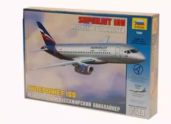 Сборная модель ЗВЕЗДА, Самолет Superjet 100 (1:144) 7009