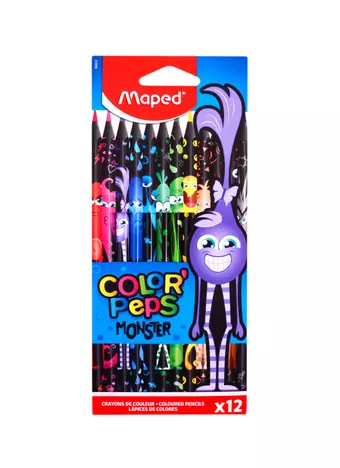 Карандаши цветные Maped, Color Peps Monster, 12 цветов