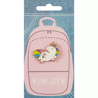 Значок Pin Joy Единорог с разноцветной гривой (металл) (12-08599-002)