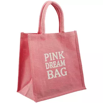 Сумка джутовая S Pink dream bag (30х30х18) (ДЖ2019-4)