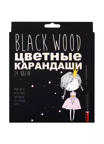 Карандаши цветные Bruno Visconti, BlackwoodColor, 24 цвета, в ассортименте