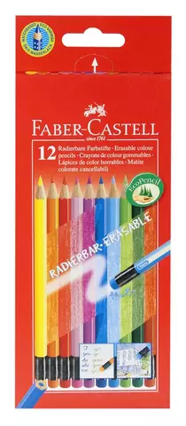 Карандаши цветные Faber-Castell, Color Pencils, 12 цветов с ластиком