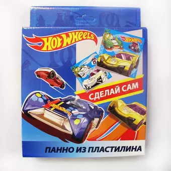 Centrum, Панно из пластилина Hot Wheels (пластилин 10 цветов, стек, картинка Hot Wheels)