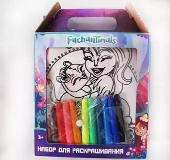 Centrum, Набор раскрась рюкзачок Enchantimals (сумка,фломастеры 12 цветов)