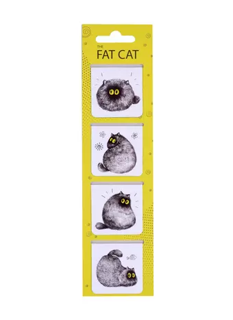 Магнитные закладки «Fat cat», 4 штуки