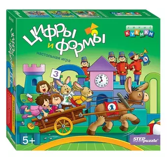 Игра Step puzzle Развивающая игра Цифры и формы (Умные кубики) 87405