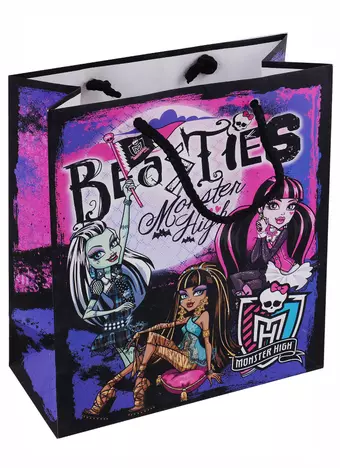 Пакет подарочный бумажный Monster High 18*21*8,5см MHAB-UG1-1821-Bg