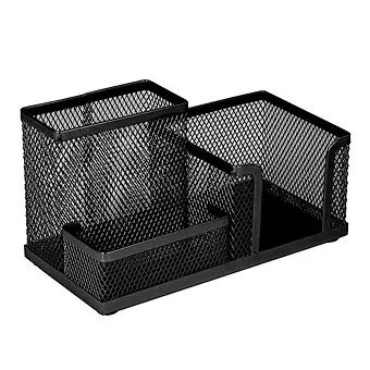 Подставка-органайзер Germanium, металлическая, 3 секции, черная