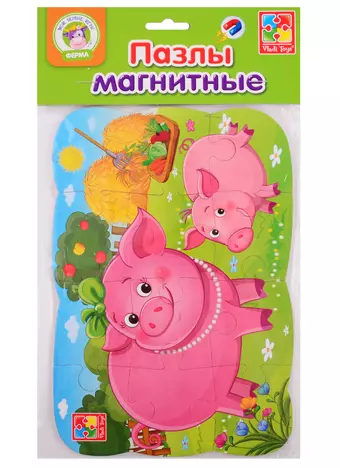 Пазлы на магните Vladi Toys Поросенок