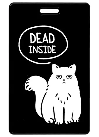 Чехол для карточек Котик dead inside