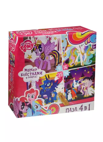 Пазл Оригами 4в1 9-16-25-36эл Серия My little pony