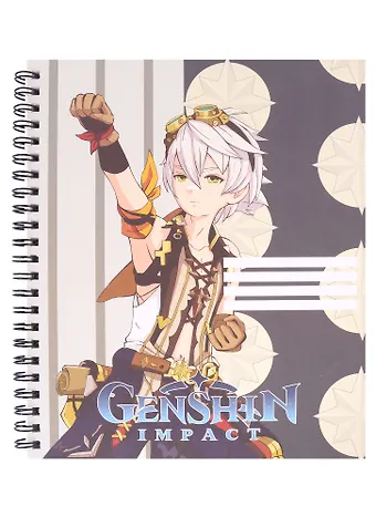 None Тетрадь в клетку Genshin Impact, Bennett V2, 96 листов
