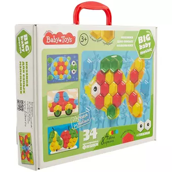 Мозаика для самых маленьких BABY TOYS d40/4 цв. /34 эл