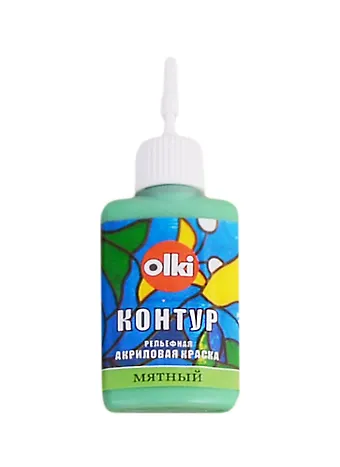 Рельефная акриловая краска Контур (Мятный), 20 мл