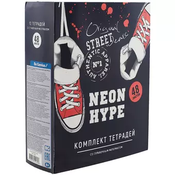 Тетради предметные BG, Neon hype, 48 листов, 12 штук