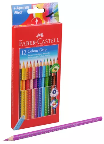 Карандаши цветные Faber-Castell, Grip, 12 цветов