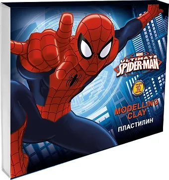 Пластилин 10цв 200гр Spider-man к/к, Disney
