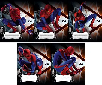 Тетрадь в линейку Disney, Spiderman, 24 листа, в ассортименте