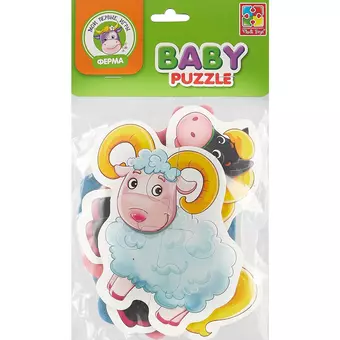 Игровой набор,ТМ Vladi Toys, Мягкие пазлы Baby puzzle Ферма