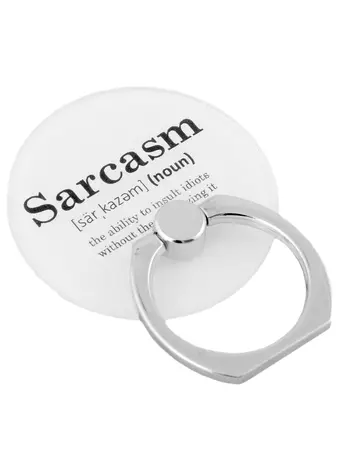 Держатель-кольцо для телефона Sarcasm (словарь) (металл) (коробка)