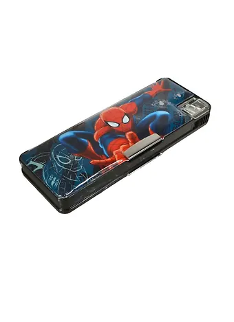 Пенал школьный 1отд. Spider-man 8*23*2,5см, с наполнением (точилки), пластик, Disney