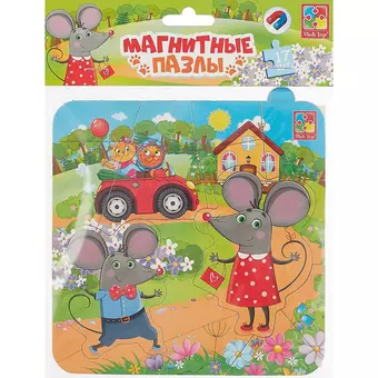 Магнитные пазлы Vladi Toys Мышата 17 деталей VT3204-14