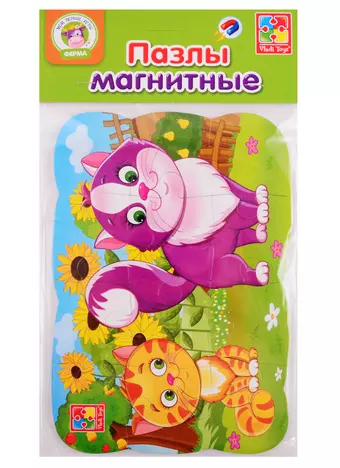 Пазлы на магните Vladi Toys Мои первые игры Котик