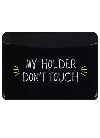 Чехол для карточек горизонтальный My holder Don’t touch (черный) (ДКГ2018-06)