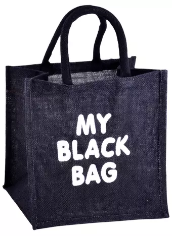 Сумка джутовая S My black bag (30х30х18)