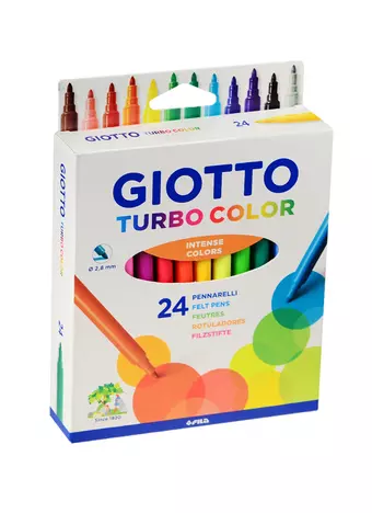 Фломастеры Giotto, Turbo Color, 24 цвета