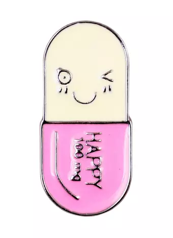 Значок Pin Joy Happy pill (металл)