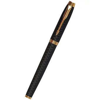 Ручка-роллер Parker, IM Premium Black/Gold GT, подарочная черная