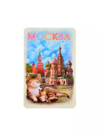 Магнит Москва Кот-котенок-Коллаж винил большой (030-1-18K4)