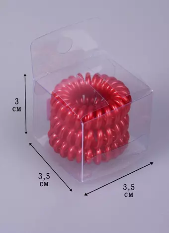 Резинка-браслет для волос красная 3шт в блистере 12-03091-С8